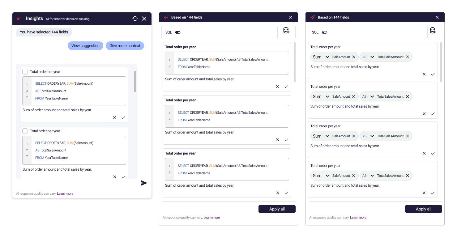 AI insight interface